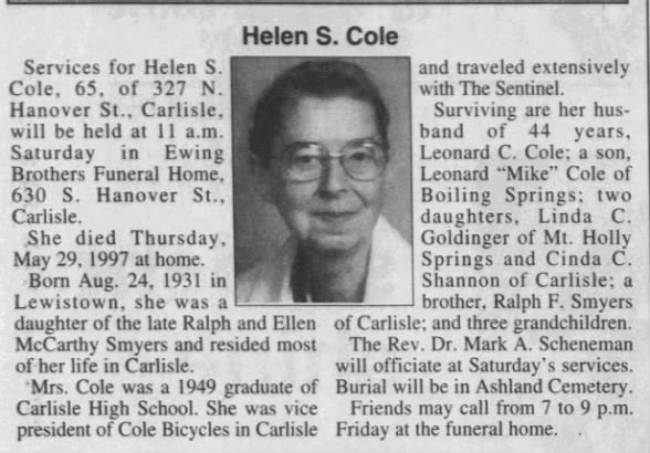 Clipping from The Sentinel